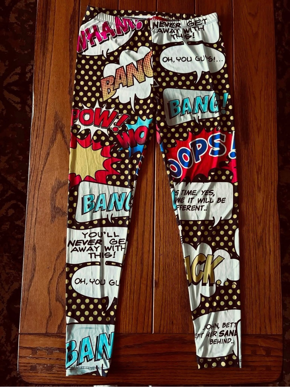 Comic-Print Leggings - Multicolor